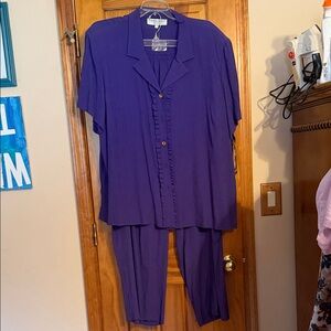 Donna Ricco Purple 2 piece Set